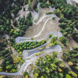 Aerial View of Mountain Road